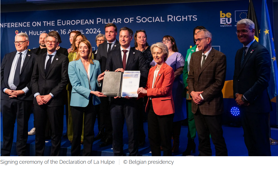 Dichiarazione di La Hulpe sul futuro del Pilastro Europeo dei Diritti Sociali
